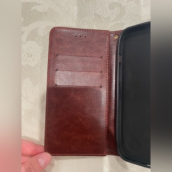 Brown Leather iPhone 12 & 14 Phone Case and Wallet - Picture 12 of 12